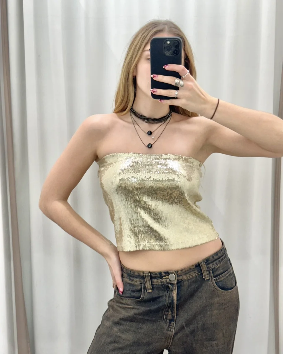Top/Falda lentejuelas