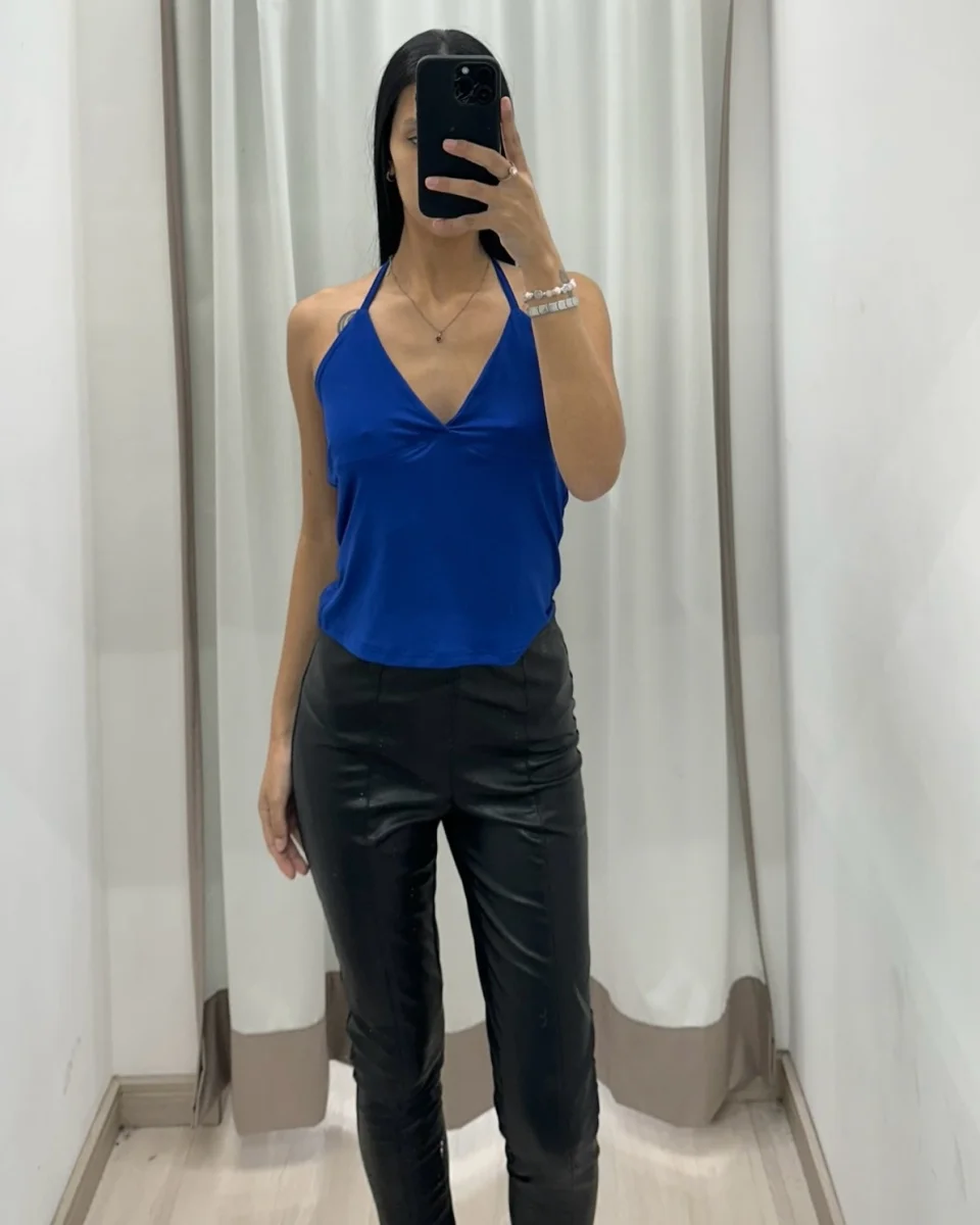 Pantalón cuerina H&M