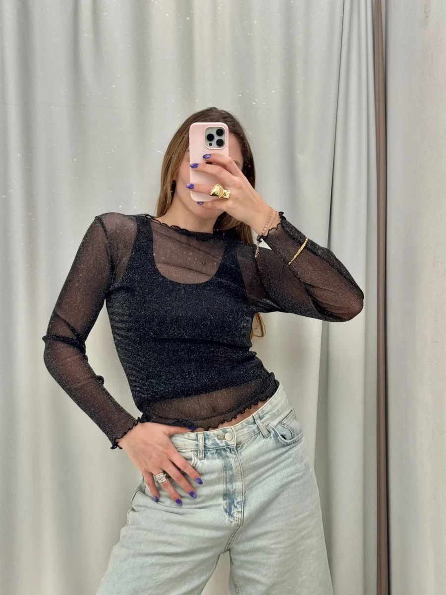 Top lurex transparene