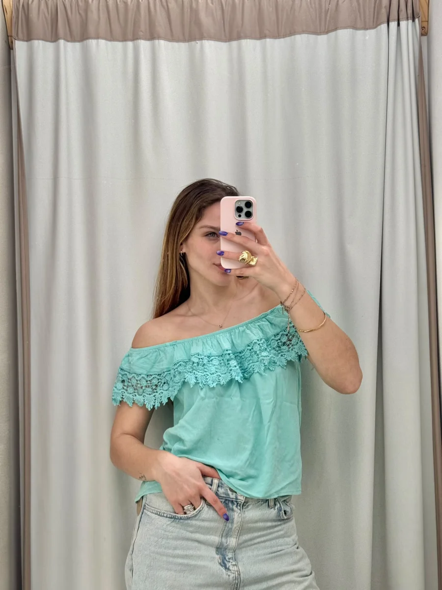 Blusa turquesa